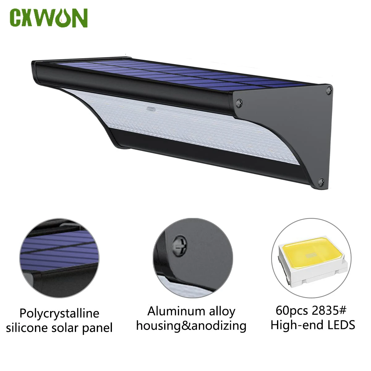 Zumtobel Outdoor Lighting - 60/48Led Outdoor Solar Wall Light Solar