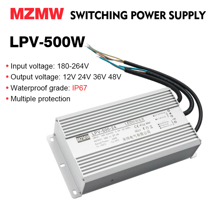 Outdoor Lighting Transformer Box - MZMW IP67 Waterproof Switching Power Supply
