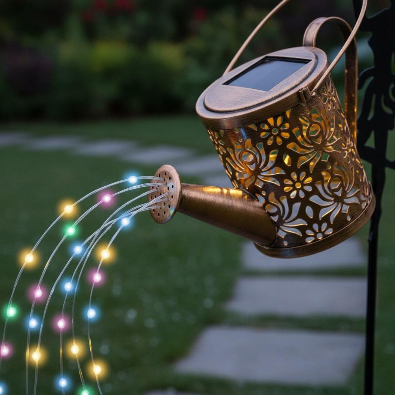 Outdoor Lighting Yard - Solar Fairy Watering Can Light Decorative