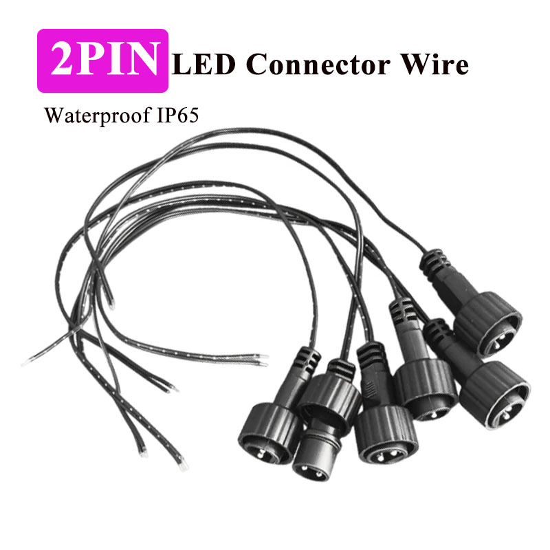 Outdoor Lighting Socket - Outdoor 2Pin LED Connector with 25cm