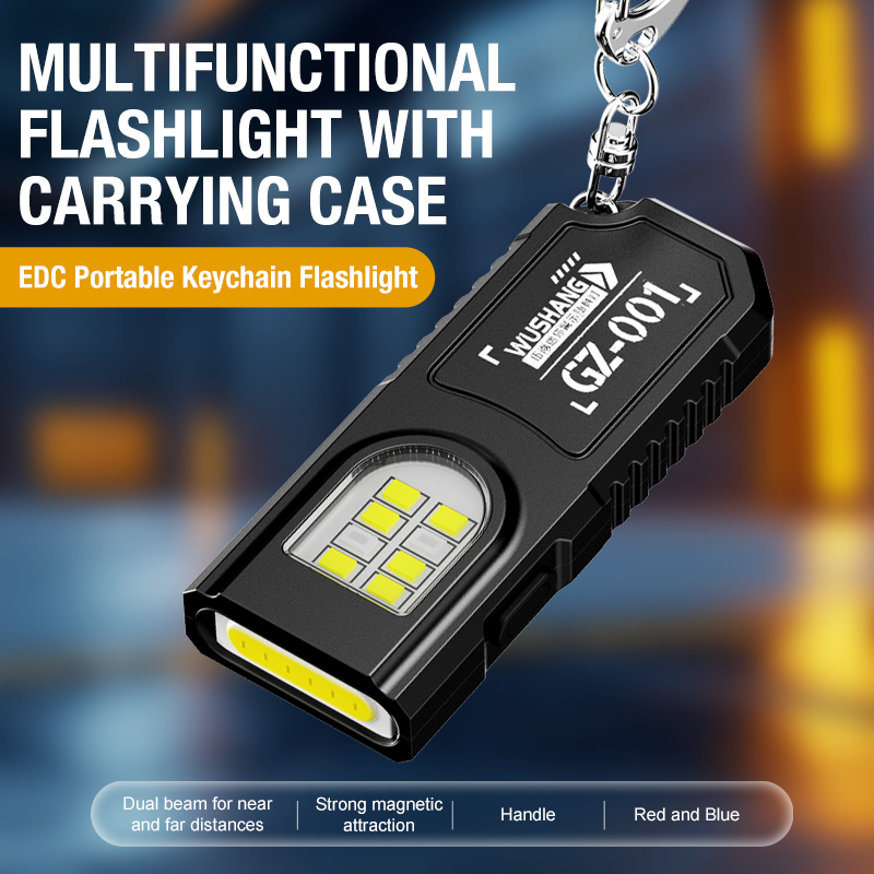 Outdoor Lighting Lanterns - Portable Keychain LED COB Flashlight USB