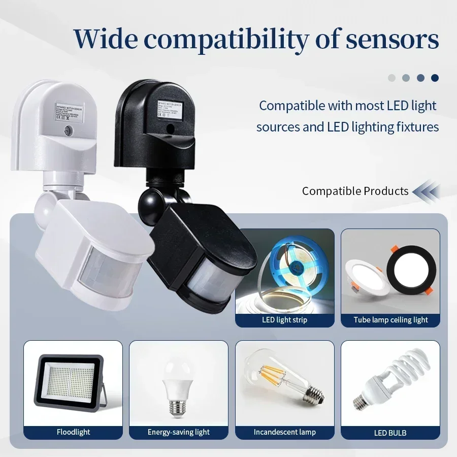 Outdoor Lighting Switch - 100-240V 12V PIR Motion Sensor Automatic