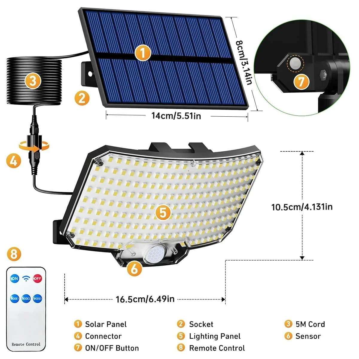 234LED Solar Outdoor Lights Mo - огляд і ціна Outdoor Lighting For Patio