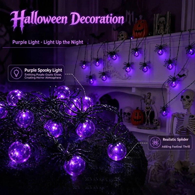 Battery Powered Spider LED Str - огляд і ціна Outdoor Lighting Yard