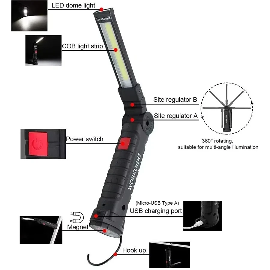 Rechargeable Magnetic Work Lig - огляд і ціна Outdoor Lighting Lanterns