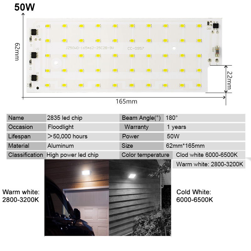 2pcs/lot 50W LED Lamp beads SM - огляд і ціна Zumtobel Outdoor Lighting