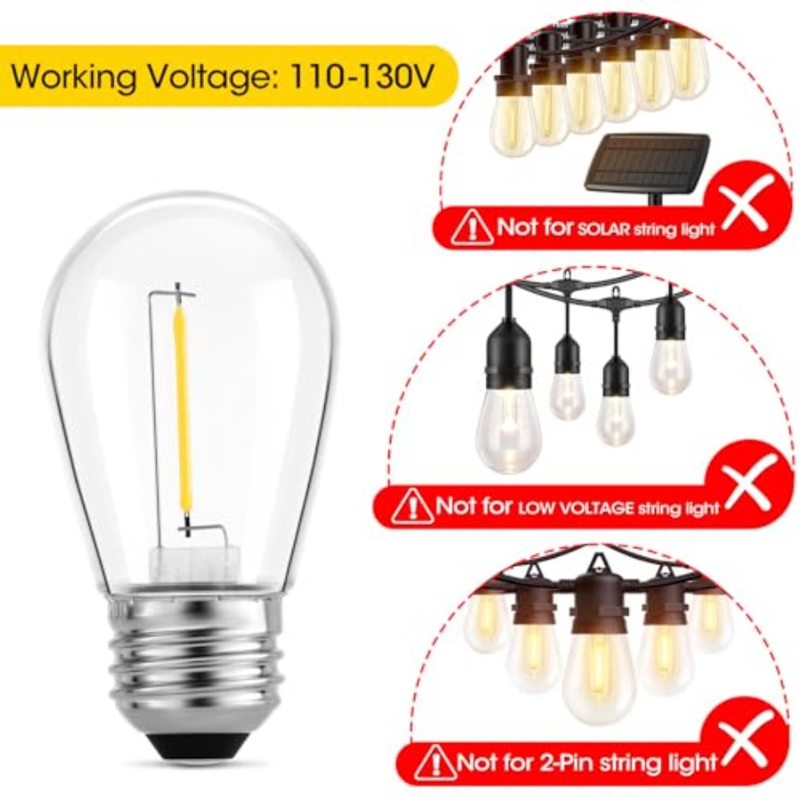 36 Pack S14 LED Bulbs for Outd - огляд і ціна Outdoor Lighting For Patio
