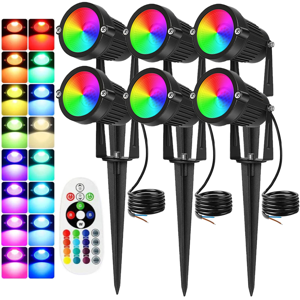 RGBW Landscape Lighting 10W wi - огляд і ціна Outdoor Lighting Yard