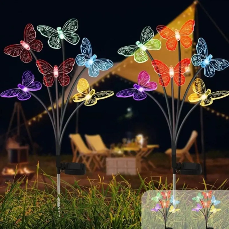 Solar Powered Butterfly Lights - огляд і ціна Outdoor Lighting Yard