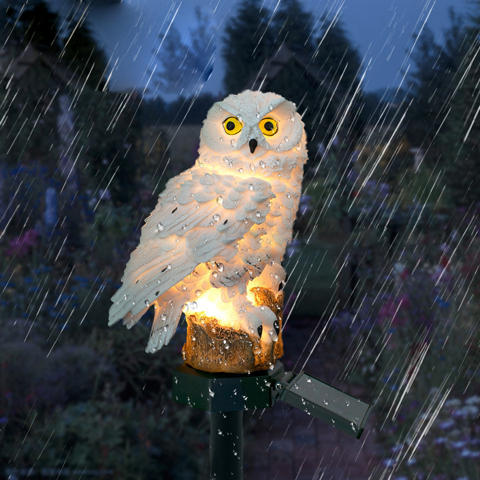Solar Owl Statue Garden Light  - огляд і ціна Outdoor Lighting Yard
