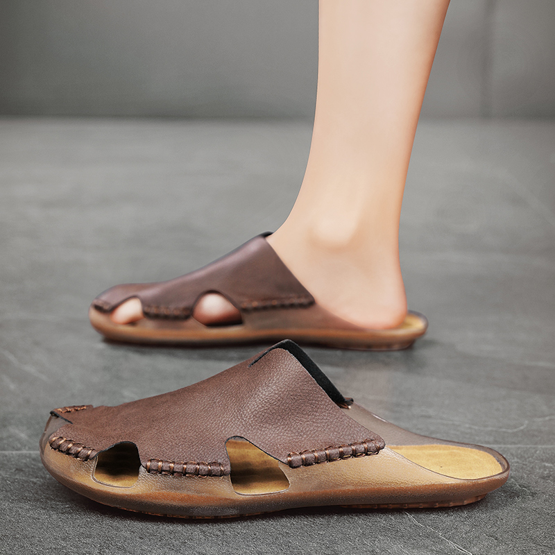 Men Leather Flat Slides Slippe - огляд і ціна Outdoor Lighting For Your House