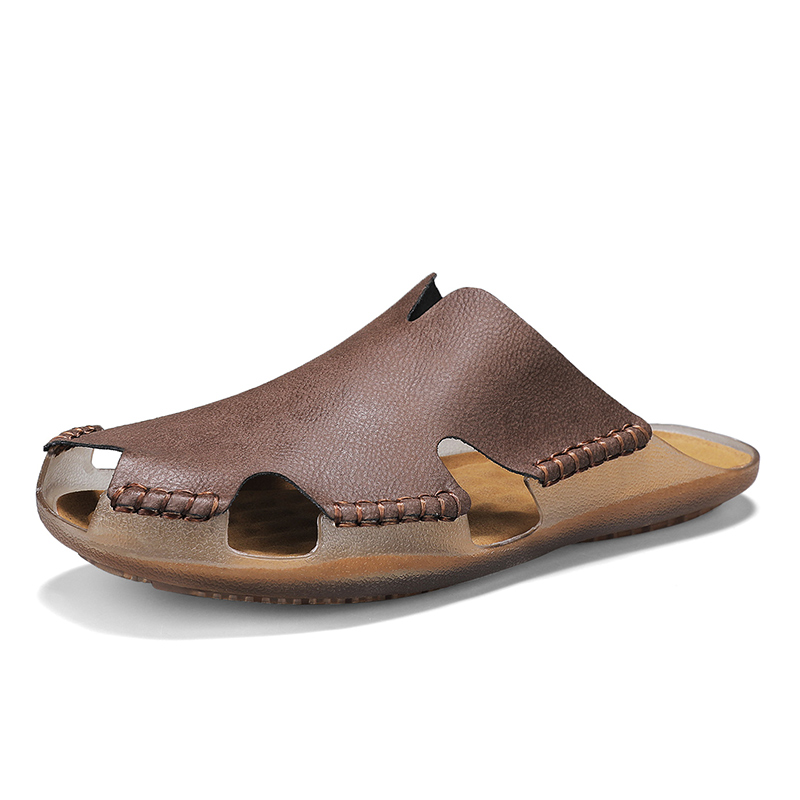 Men Leather Flat Slides Slippe - огляд і ціна Outdoor Lighting For Your House