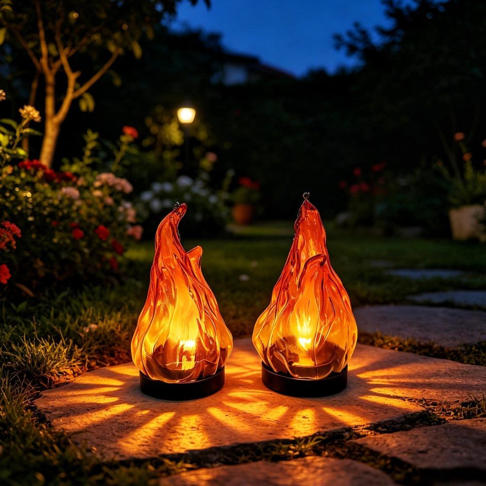 Solar Flame Hanging Lantern Li - огляд і ціна Outdoor Lighting Yard