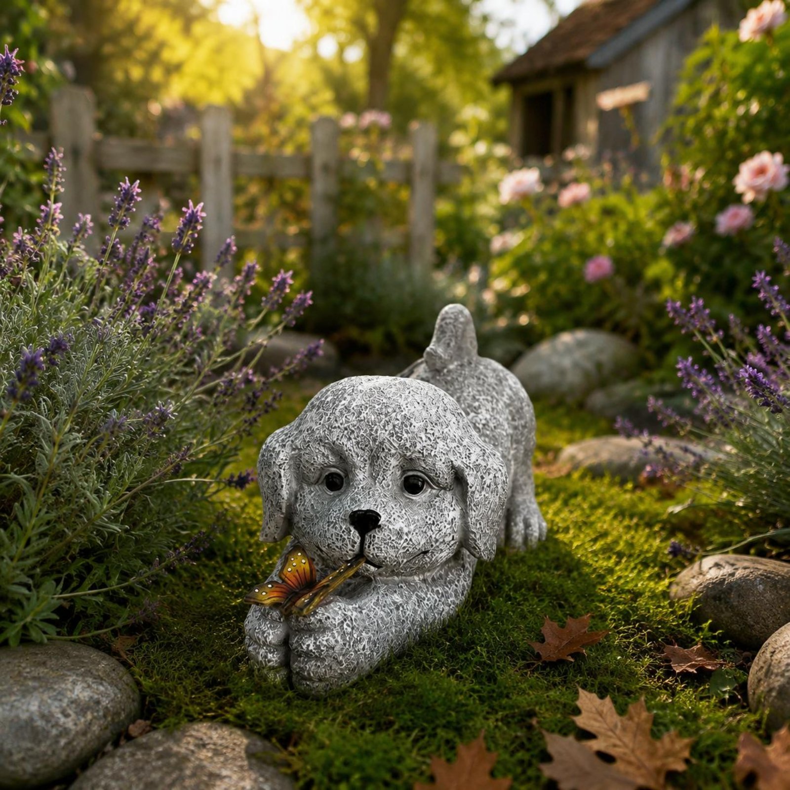 Solar Dog Statue Resin Craft S - огляд і ціна Outdoor Lighting Yard