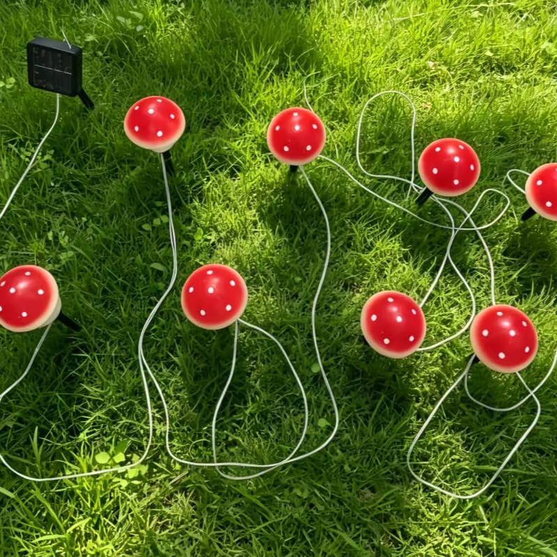 Solar Mushroom String Lights W - огляд і ціна Outdoor Lighting Switch