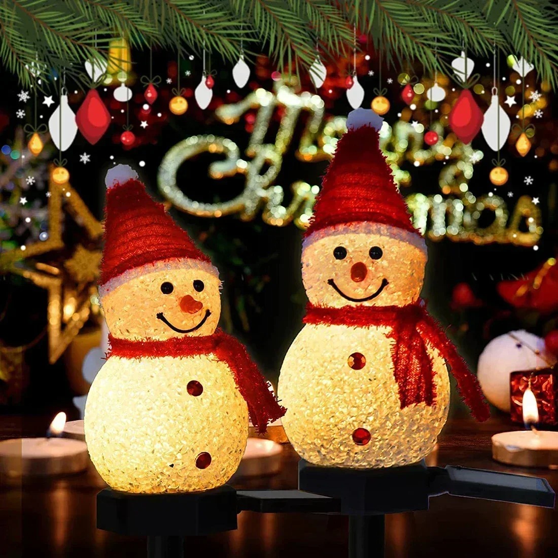 Christmas Snowman Solar Garden - огляд і ціна Outdoor Lighting Yard