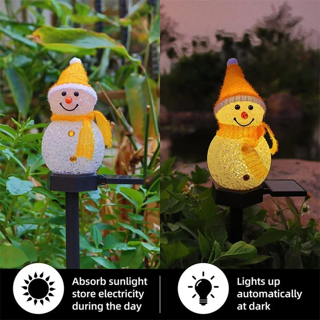 Christmas Snowman Solar Garden - огляд і ціна Outdoor Lighting Yard